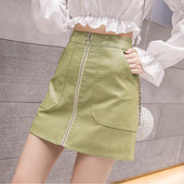 Fusta de dama actuala din imitatie de piele - in mai multe culori