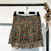 Fusta scurta de sifon de dama cu model floral