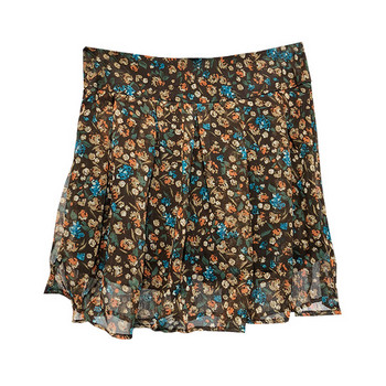 Fusta scurta de sifon de dama cu model floral