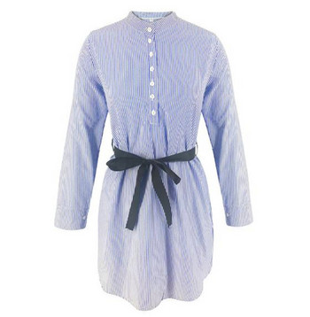 Rochie casual de dama moderna cu nasturi de culoare albastra