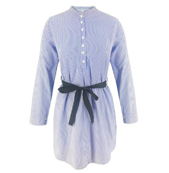 Rochie casual de dama moderna cu nasturi de culoare albastra