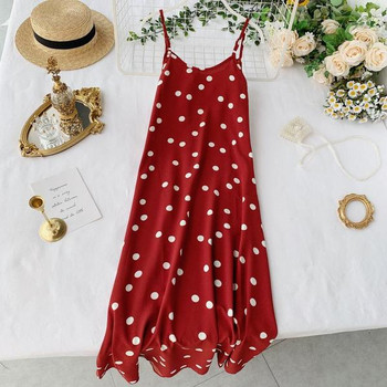 Rochie de dama cu buline de culoare rosie