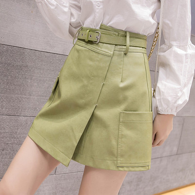 Női bőrszoknya több színben zsebbel