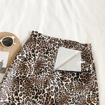 Fusta scurta de dama moderna cu model leopard in doua culori