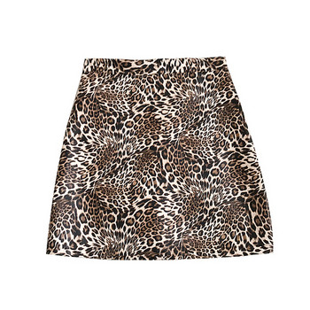 Fusta scurta de dama moderna cu model leopard in doua culori