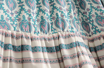 Fusta lunga lata cu cravate in talie cu model cu model