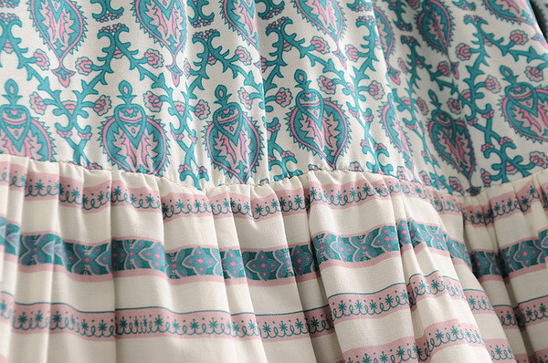 Fusta lunga lata cu cravate in talie cu model cu model