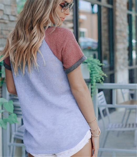 Tricou casual dama cu maneca scurta si buzunar