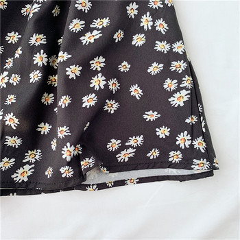 Rochie de dama in negru si model floral