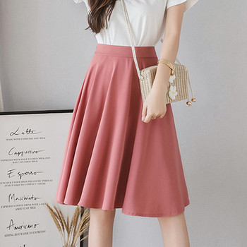 Fusta moderna de dama in roz si negru