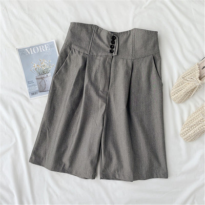 Pantaloni scurți de damă cu talie înaltă în două culori