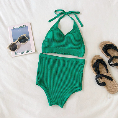 Γυναικείο πλεκτό μαγιό σε τρία χρώματα