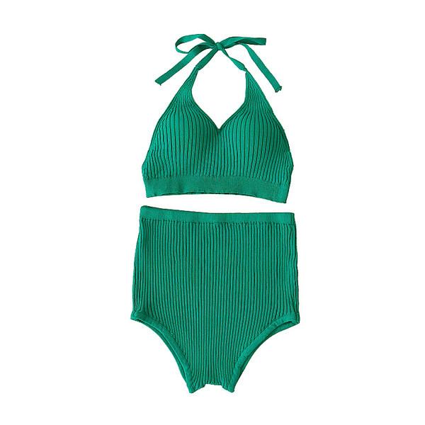 Γυναικείο πλεκτό μαγιό σε τρία χρώματα