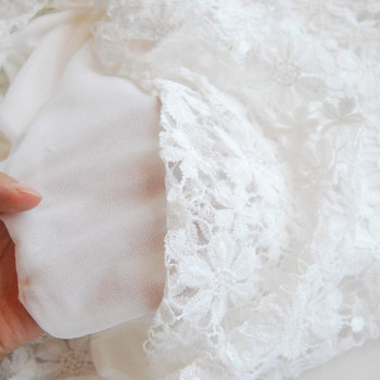 Rochie casual de dama din dantela alb