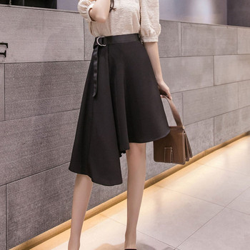 Fusta de dama eleganta in alb si negru model croiat