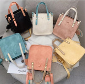 Geanta de dama moderna din piele ecologica in mai multe culori si pandantiv