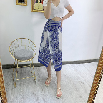 Fusta lungă asimetrică cu model cu model