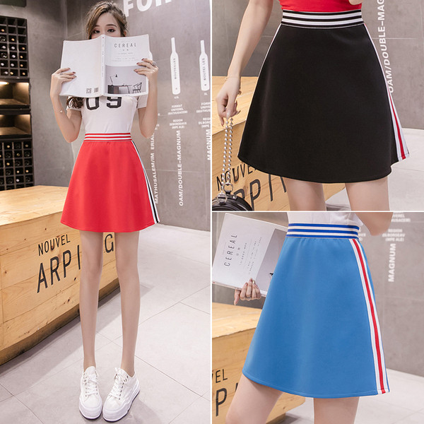 Fusta casual dama in trei culori cu margine