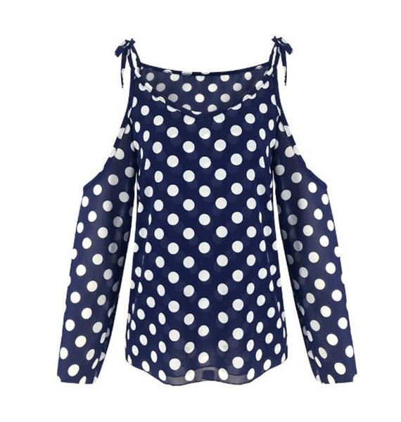 Bluză casual de damă cu mâneci lungi și umerii goi