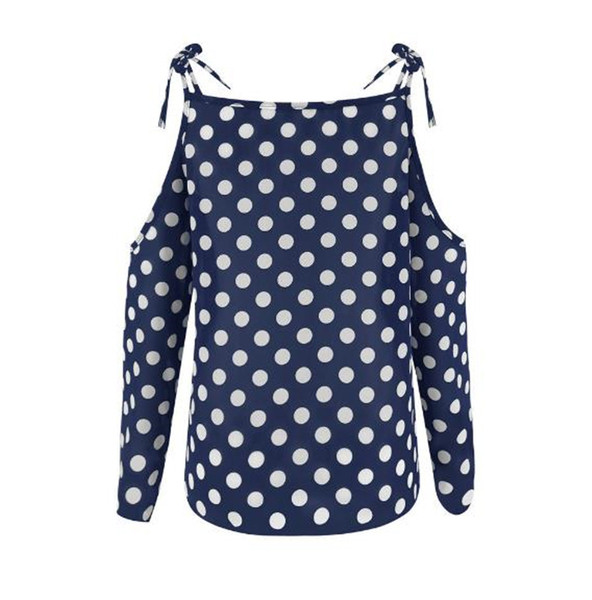 Bluză casual de damă cu mâneci lungi și umerii goi