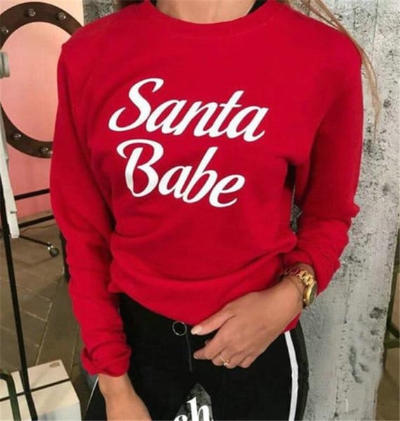 Bluză casual de damă cu mâneci lungi și inscripție în patru culori