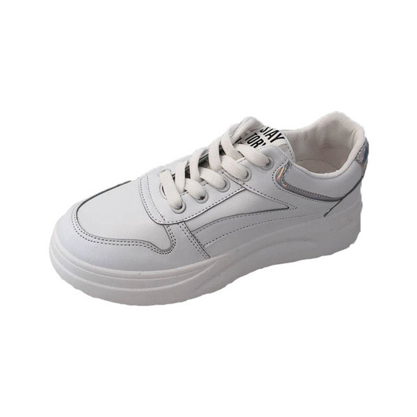 Μοντέρνα γυναικεία παπούτσια με κορδόνια  και επίπεδη σόλα σε δύο χρώματα