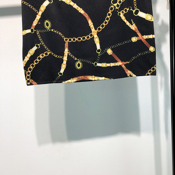 Fusta scurta de dama in negru cu model