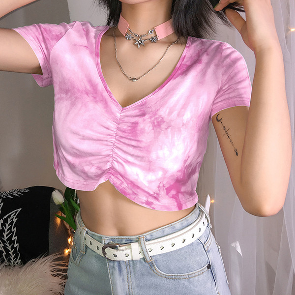 Bluză casual de damă cu decolteu în V în două culori