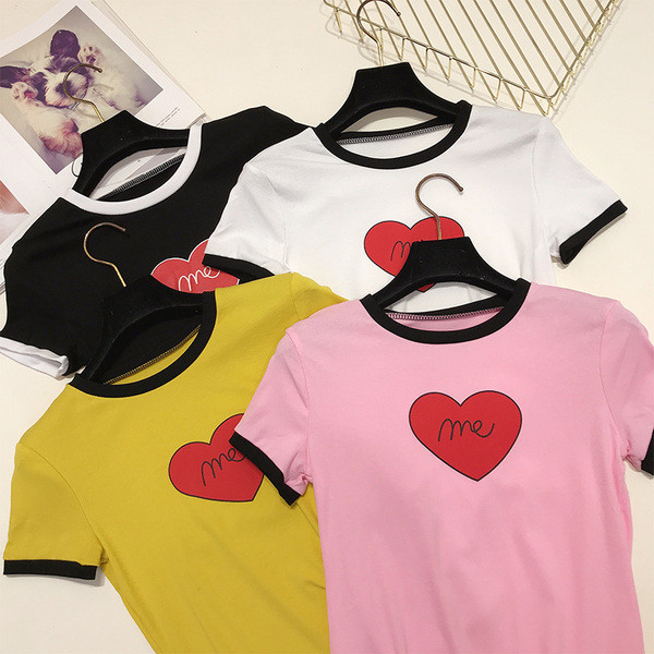 Tricou de dama modern cu maneca scurta in mai multe culori