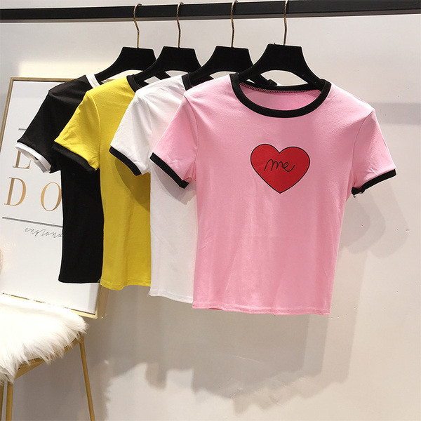 Tricou de dama modern cu maneca scurta in mai multe culori