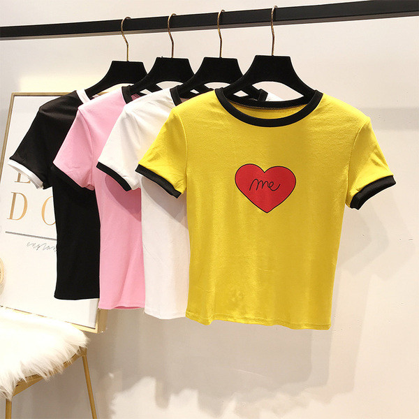 Tricou de dama modern cu maneca scurta in mai multe culori