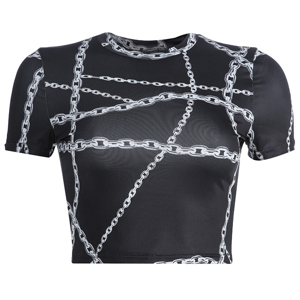 Bluză scurtă de damă casual în negru