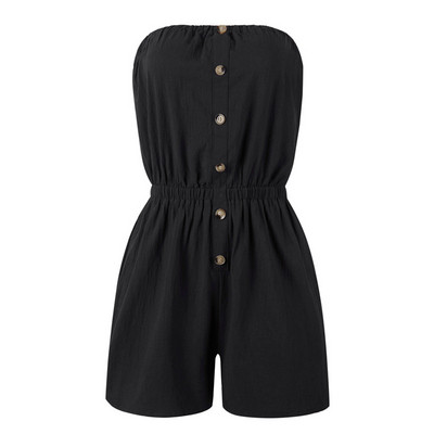 Salopeta de dama moderna fara bretele cu nasturi in mai multe culori