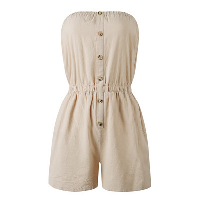 Salopeta de dama moderna fara bretele cu nasturi in mai multe culori