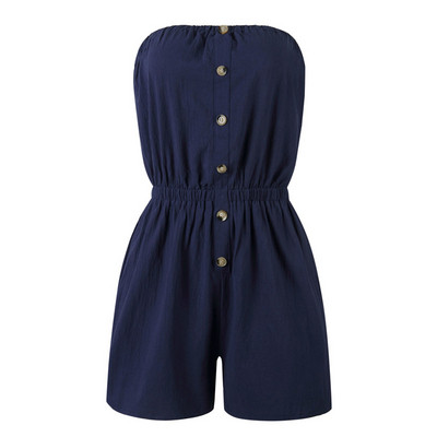 Salopeta de dama moderna fara bretele cu nasturi in mai multe culori