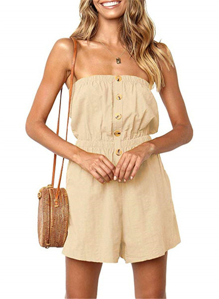 Salopeta de dama moderna fara bretele cu nasturi in mai multe culori