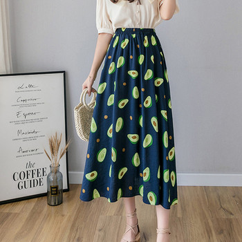 Model casual de dama croiat fusta cu talie inalta