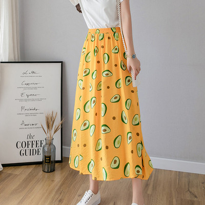 Model casual de dama croiat fusta cu talie inalta