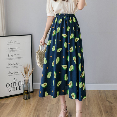 Model casual de dama croiat fusta cu talie inalta