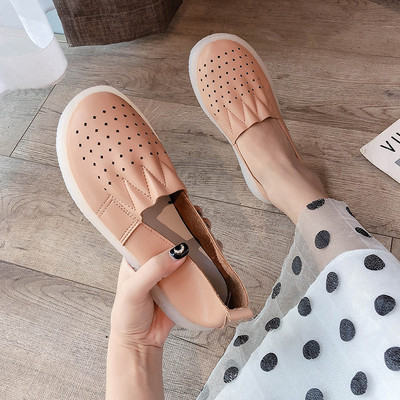 Pantofi casual dama cu talpa plate si piele ecologica