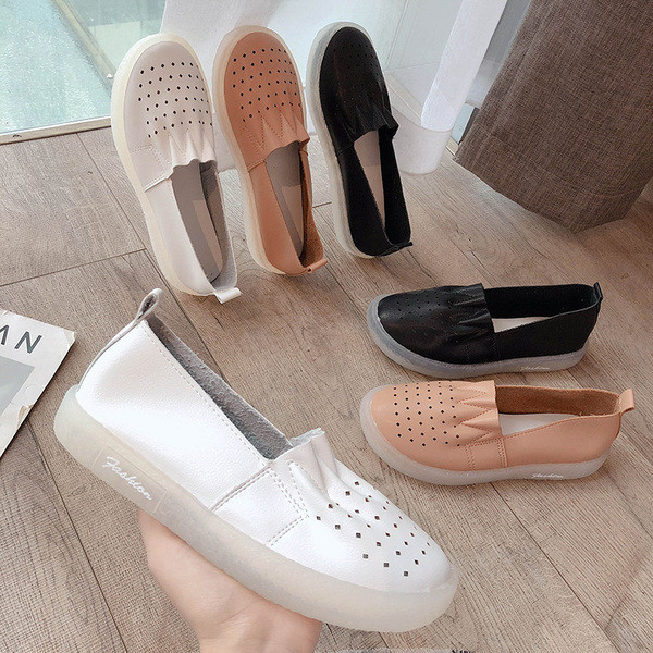 Pantofi casual dama cu talpa plate si piele ecologica