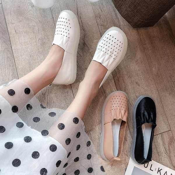 Pantofi casual dama cu talpa plate si piele ecologica