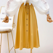 Fusta de dama cu nasturi in mai multe culori