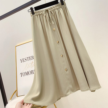 Fusta de dama cu nasturi in mai multe culori