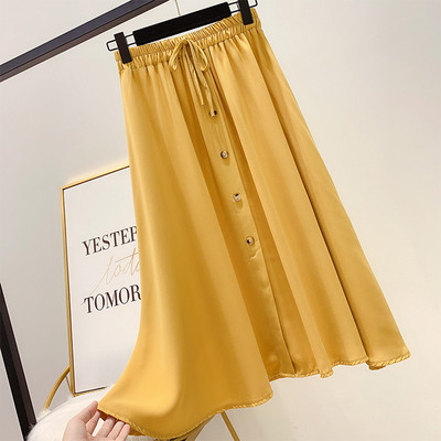 Fusta de dama cu nasturi in mai multe culori