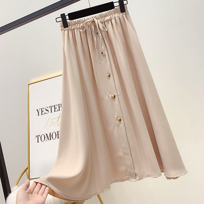 Fusta de dama cu nasturi in mai multe culori