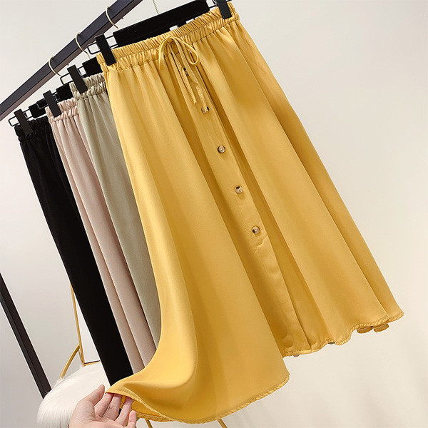 Fusta de dama cu nasturi in mai multe culori