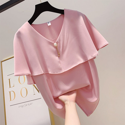 Cămașă de damă cu decolteu în V în mai multe culori