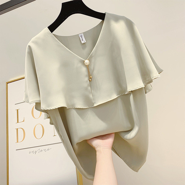 Cămașă de damă cu decolteu în V în mai multe culori