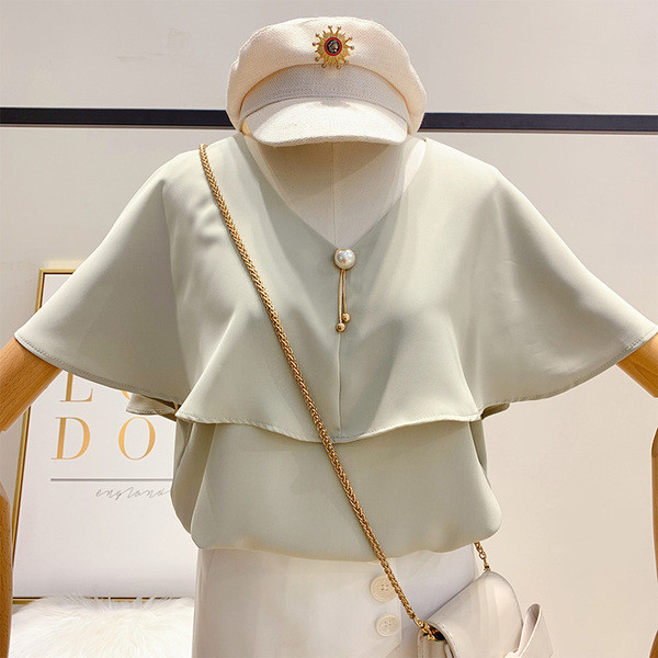 Cămașă de damă cu decolteu în V în mai multe culori